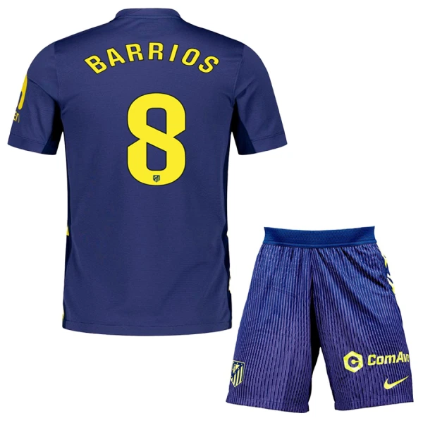 Camisola Atlético Madrid Barrios 8 Criança Equipamento 2ª 2025-26 Camisola Atlético Madrid Barrios 8 Criança Equipamento 2ª 2025-26