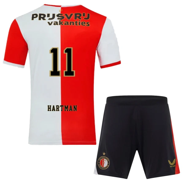 Camisola Feyenoord Hartman 11 Criança Equipamento 1ª 2025-26 Camisola Feyenoord Hartman 11 Criança Equipamento 1ª 2025-26