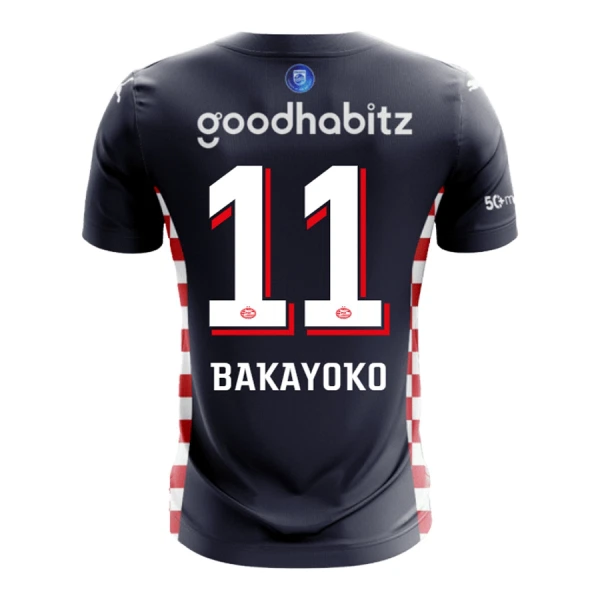 Camisola PSV Eindhoven Bakayoyo 11 Homem Equipamento 2ª 2025-26 Camisola PSV Eindhoven Bakayoyo 11 Homem Equipamento 2ª 2025-26