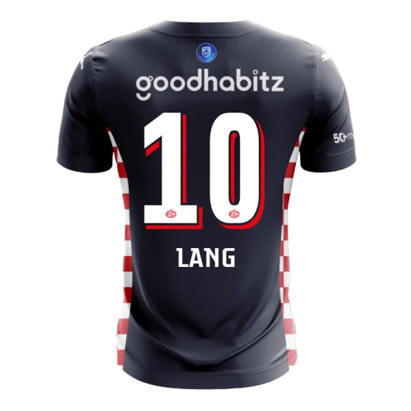 Camisola PSV Eindhoven Lang 10 Homem Equipamento 2ª 2025-26 Camisola PSV Eindhoven Lang 10 Homem Equipamento 2ª 2025-26