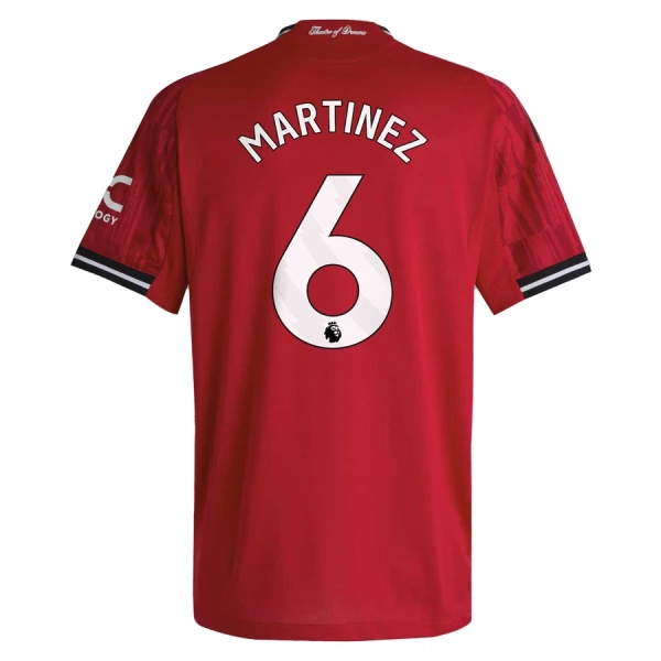 Camisola Manchester United Martinez 6 Homem Equipamento 1ª 2025-26 Camisola Manchester United Martinez 6 Homem Equipamento 1ª 2025-26