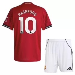 Camisola Manchester United Rashford 10 Criança Equipamento 1ª 2025-26 Camisola Manchester United Rashford 10 Criança Equipamento 1ª 2025-26