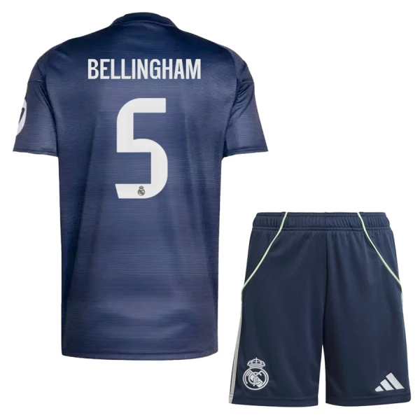 Camisola Real Madrid Bellingham 5 Criança Equipamento 2ª 2025-26 Camisola Real Madrid Bellingham 5 Criança Equipamento 2ª 2025-26
