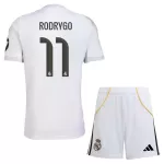 Camisola Real Madrid Rodrygo 11 Criança Equipamento 1ª 2025-26