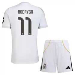 Camisola Real Madrid Rodrygo 11 Criança Equipamento 1ª 2025-26 Camisola Real Madrid Rodrygo 11 Criança Equipamento 1ª 2025-26