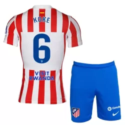 Camisola Atlético Madrid Koke 6 Criança Equipamento 1ª 2025-26 Camisola Atlético Madrid Koke 6 Criança Equipamento 1ª 2025-26