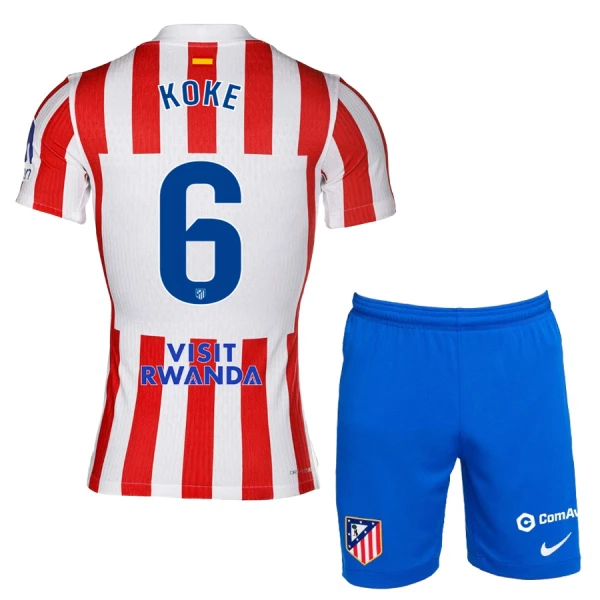 Camisola Atlético Madrid Koke 6 Criança Equipamento 1ª 2025-26 Camisola Atlético Madrid Koke 6 Criança Equipamento 1ª 2025-26