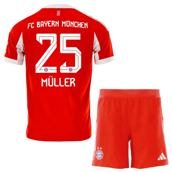 Camisola FC Bayern de Munique Thomas Müller 25 Criança Equipamento 1ª 2025-26 Camisola FC Bayern de Munique Thomas Müller 25 Criança Equipamento 1ª 2025-26