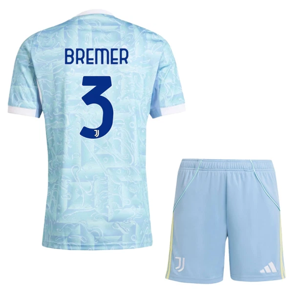 Camisola Juventus Bremer 3 Criança Equipamento 2ª 2025-26 Camisola Juventus Bremer 3 Criança Equipamento 2ª 2025-26