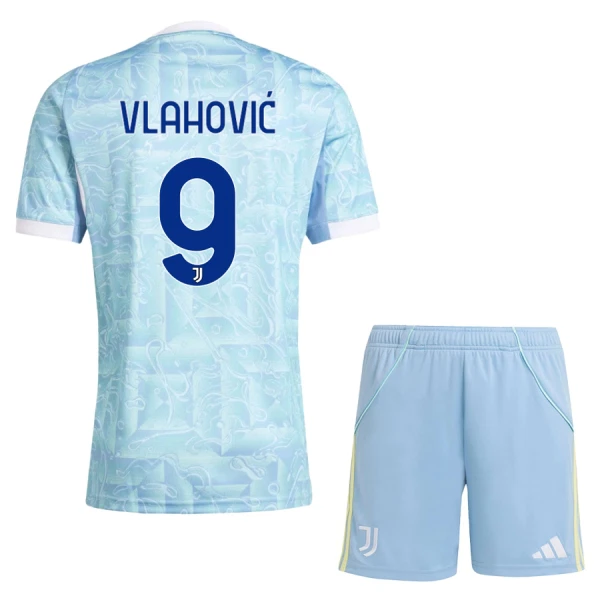 Camisola Juventus Vlahovic 9 Criança Equipamento 2ª 2025-26 Camisola Juventus Vlahovic 9 Criança Equipamento 2ª 2025-26