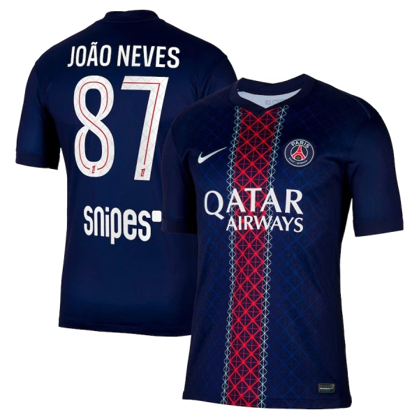 Camisola Paris Saint-Germain Joao Neves 87 Homem Equipamento 1ª 2025-26 Camisola Paris Saint-Germain Joao Neves 87 Homem Equipamento 1ª 2025-26