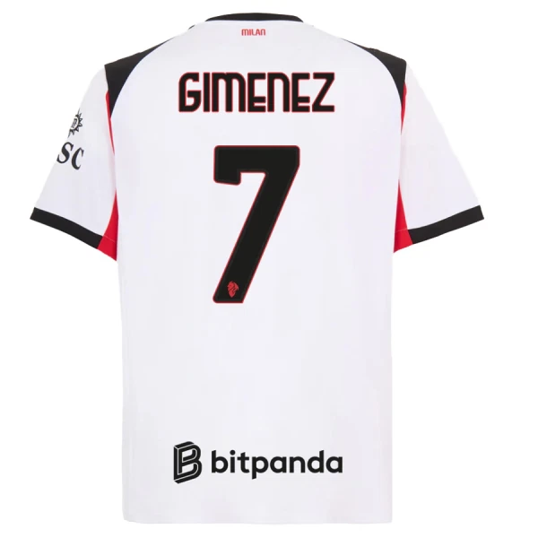 Camisola AC Milan Gimenez 7 Homem Equipamento 2ª 2025-26