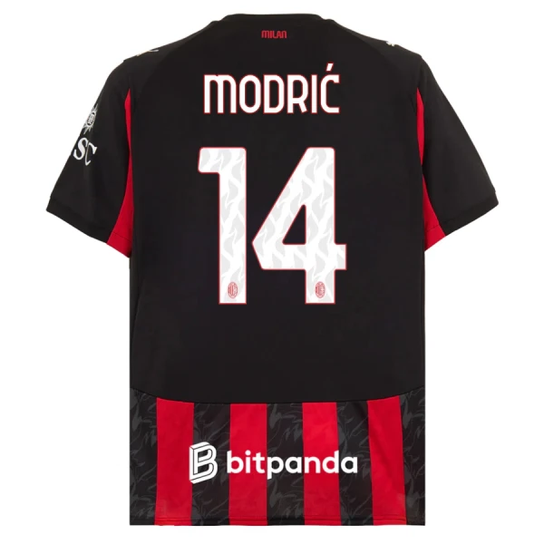 Camisola AC Milan Modrić 14 Homem Equipamento 1ª 2025-26
