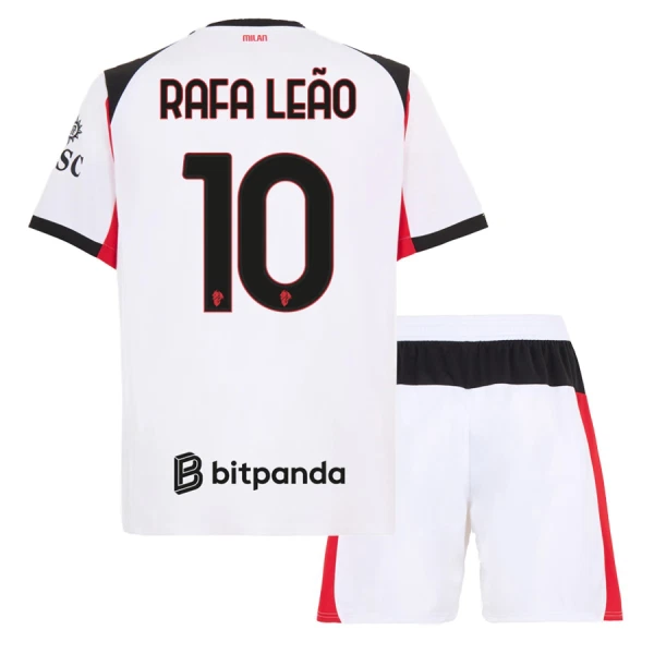 Camisola AC Milan Rafael Leao 10 Criança Equipamento 2ª 2025-26