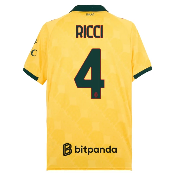 Camisola AC Milan Ricci 4 Homem Equipamento 3ª 2025-26 Camisola AC Milan Ricci 4 Homem Equipamento 3ª 2025-26
