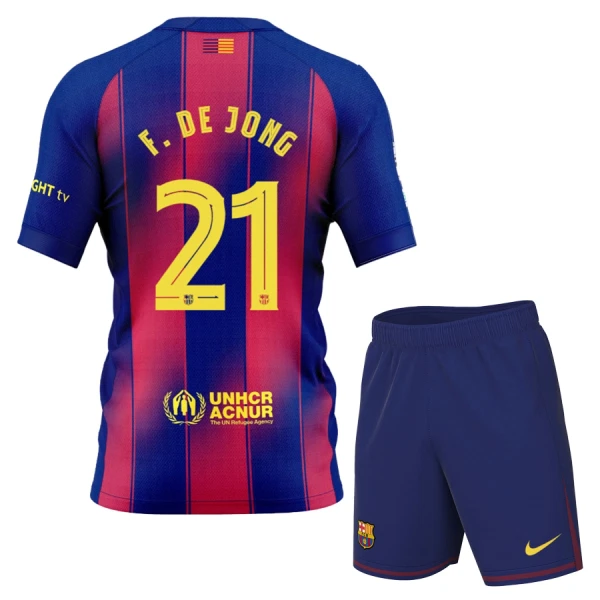 Camisola FC Barcelona Frenkie de Jong 21 Criança Equipamento 1ª 2025-26