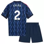 Camisola Arsenal Saliba 2 Criança Equipamento 2ª 2025-26