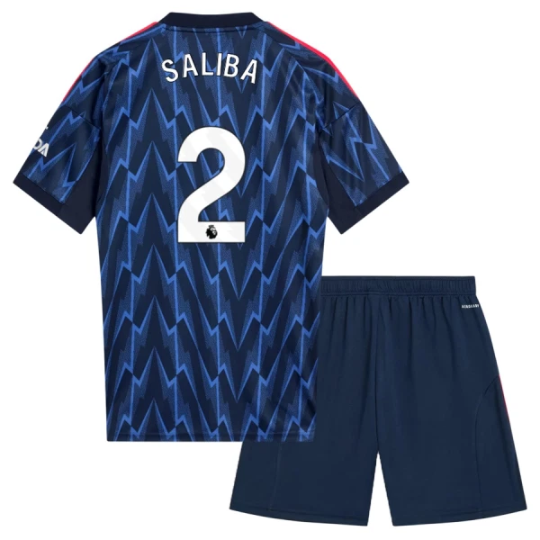 Camisola Arsenal Saliba 2 Criança Equipamento 2ª 2025-26 Camisola Arsenal Saliba 2 Criança Equipamento 2ª 2025-26