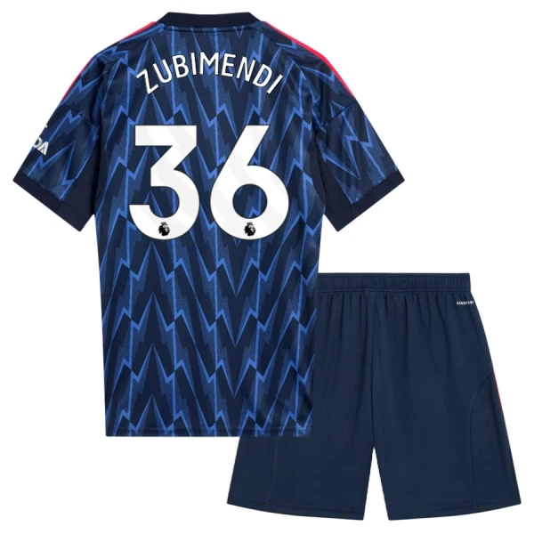 Camisola Arsenal Zubimendi 36 Criança Equipamento 2ª 2025-26 Camisola Arsenal Zubimendi 36 Criança Equipamento 2ª 2025-26