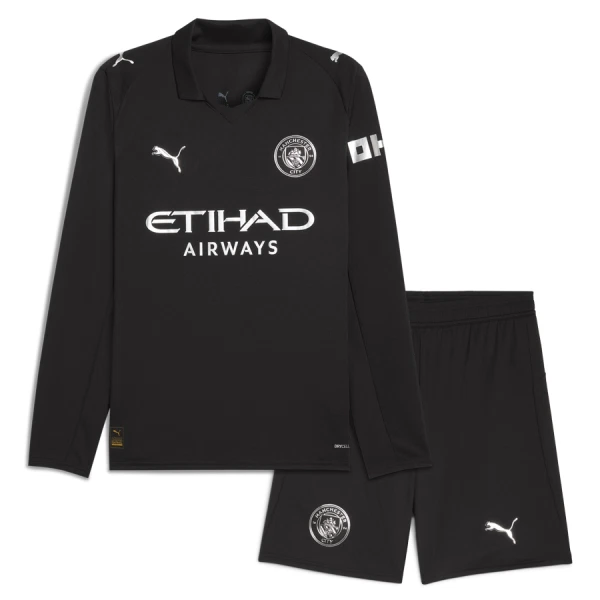 Camisola Manga Comprida Manchester City Criança Equipamento 2ª 2025-26 Camisola Manga Comprida Manchester City Criança Equipamento 2ª 2025-26