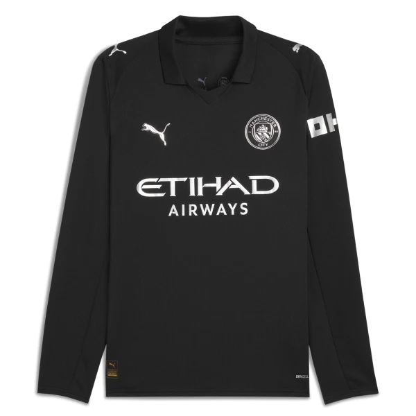 Camisola Manga Comprida Manchester City Homem Equipamento 2ª 2025-26 Camisola Manga Comprida Manchester City Homem Equipamento 2ª 2025-26