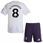 Camisola Manchester United Bruno Fernandes 8 Criança Equipamento 2ª 2025-26