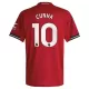 Camisola Manchester United Cunha 10 Criança Equipamento 1ª 2025-26