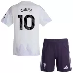 Camisola Manchester United Cunha 10 Criança Equipamento 2ª 2025-26