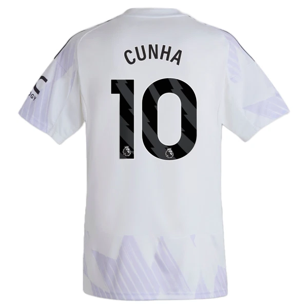 Camisola Manchester United Cunha 10 Criança Equipamento 2ª 2025-26