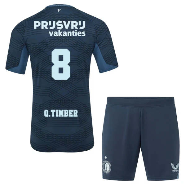 Camisola Feyenoord Q. Timber 8 Criança Equipamento 2ª 2025-26 Camisola Feyenoord Q. Timber 8 Criança Equipamento 2ª 2025-26