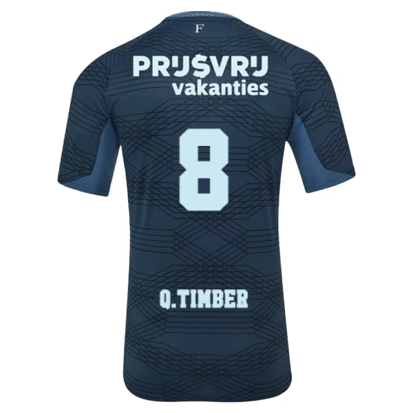 Camisola Feyenoord Q. Timber 8 Homem Equipamento 2ª 2025-26 Camisola Feyenoord Q. Timber 8 Homem Equipamento 2ª 2025-26