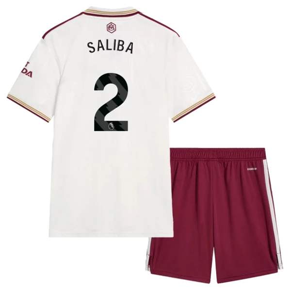 Camisola Arsenal Saliba 2 Criança Equipamento 3ª 2025-26 Camisola Arsenal Saliba 2 Criança Equipamento 3ª 2025-26