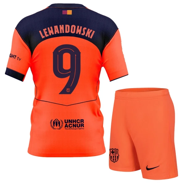 Camisola FC Barcelona Lewandowski 9 Criança Equipamento 3ª 2025-26 Camisola FC Barcelona Lewandowski 9 Criança Equipamento 3ª 2025-26