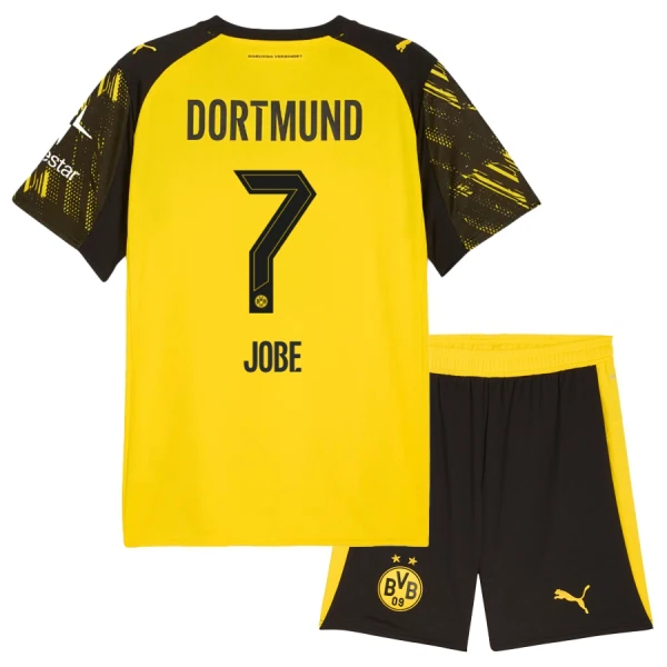Camisola Borussia Dortmund Jobe 7 Criança Equipamento 1ª 2025-26 Camisola Borussia Dortmund Jobe 7 Criança Equipamento 1ª 2025-26