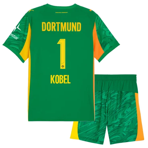 Camisola Guarda-Redes Borussia Dortmund Kobel 1 Criança 2025-26 Verde Camisola Guarda-Redes Borussia Dortmund Kobel 1 Criança 2025-26 Verde
