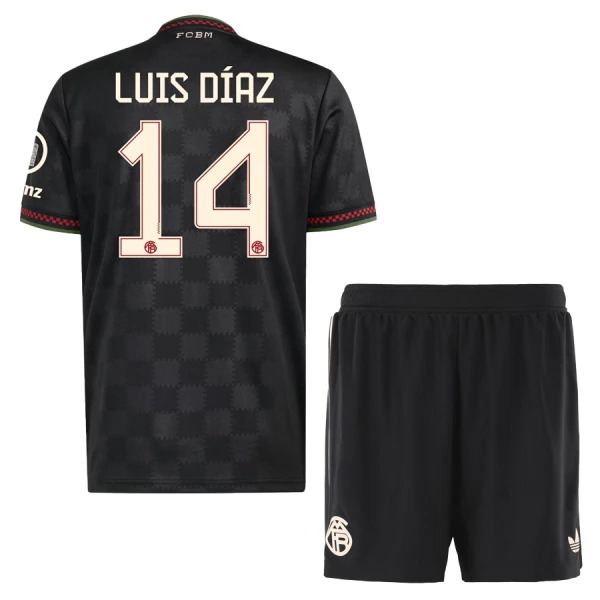 Camisola FC Bayern de Munique Luis Díaz 14 Criança Equipamento 3ª 2025-26 Camisola FC Bayern de Munique Luis Díaz 14 Criança Equipamento 3ª 2025-26