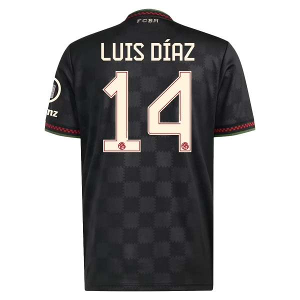 Camisola FC Bayern de Munique Luis Díaz 14 Criança Equipamento 3ª 2025-26