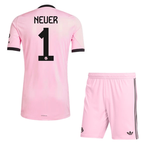 Camisola Guarda-Redes FC Bayern de Munique Neuer 1 Criança 2025-26 Rosa Camisola Guarda-Redes FC Bayern de Munique Neuer 1 Criança 2025-26 Rosa