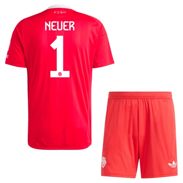 Camisola Guarda-Redes FC Bayern de Munique Neuer 1 Criança 2025-26 Vermelha Camisola Guarda-Redes FC Bayern de Munique Neuer 1 Criança 2025-26 Vermelha