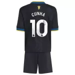 Camisola Manchester United Cunha 10 Criança Equipamento 3ª 2025-26