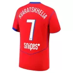 Camisola Paris Saint-Germain Kvaratskhelia 7 Homem Equipamento 3ª 2025-26