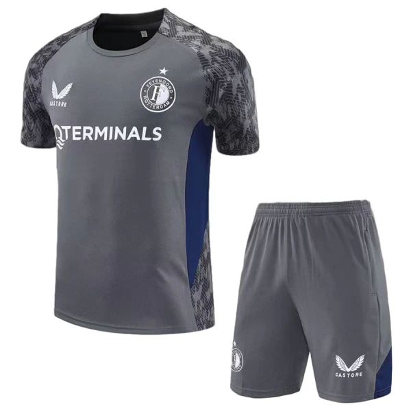 Camisolas de Treino Feyenoord Criança 2025-26 Cinza Camisolas de Treino Feyenoord Criança 2025-26 Cinza
