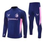 Conjunto de Moletom de Treino Feyenoord Homem Quarto-Zíper 2025-26 Azul