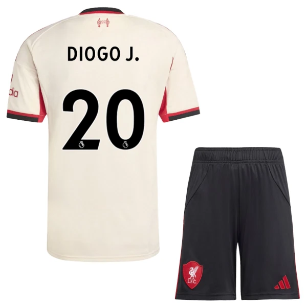 Camisola Liverpool Diogo J 20 Criança Equipamento 2ª 2025-26 Camisola Liverpool Diogo J 20 Criança Equipamento 2ª 2025-26