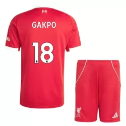 Camisola Liverpool Gakpo 18 Criança Equipamento 1ª 2025-26 Camisola Liverpool Gakpo 18 Criança Equipamento 1ª 2025-26