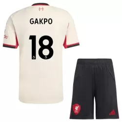 Camisola Liverpool Gakpo 18 Criança Equipamento 2ª 2025-26 Camisola Liverpool Gakpo 18 Criança Equipamento 2ª 2025-26