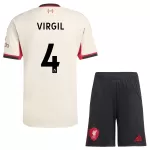 Camisola Liverpool Virgil 4 Criança Equipamento 2ª 2025-26