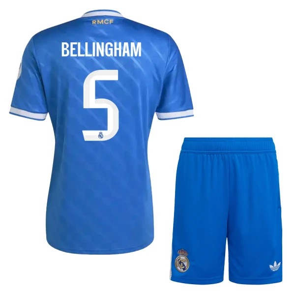 Camisola Real Madrid Bellingham 5 Criança Equipamento 3ª 2025-26 Camisola Real Madrid Bellingham 5 Criança Equipamento 3ª 2025-26
