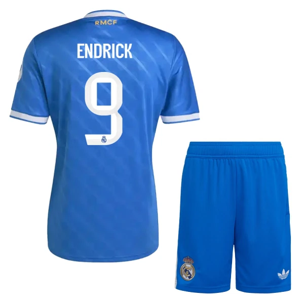 Camisola Real Madrid Endrick 9 Criança Equipamento 3ª 2025-26 Camisola Real Madrid Endrick 9 Criança Equipamento 3ª 2025-26