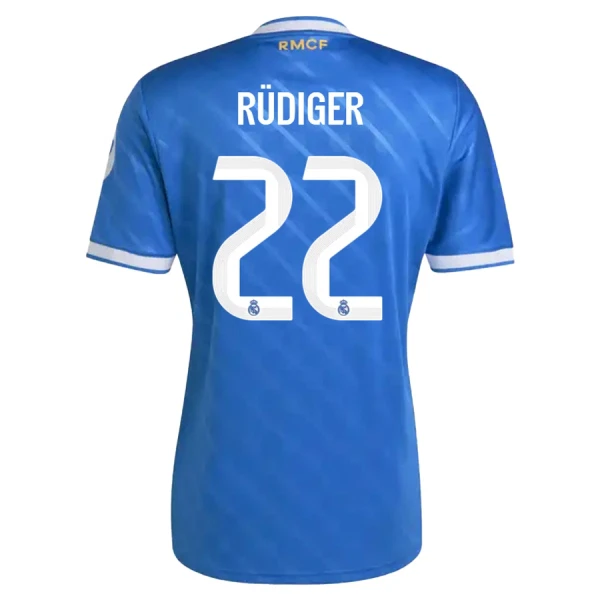 Camisola Real Madrid Rudiger 22 Homem Equipamento 3ª 2025-26 Camisola Real Madrid Rudiger 22 Homem Equipamento 3ª 2025-26